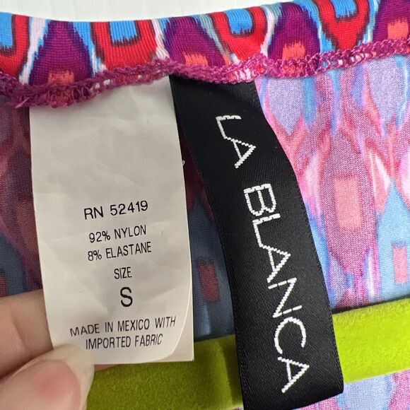 La Blanca Cover Up Dress Kaftan Santorini Tunic Ikat Knotted Sleeve Size Small - Picture 3 of 8